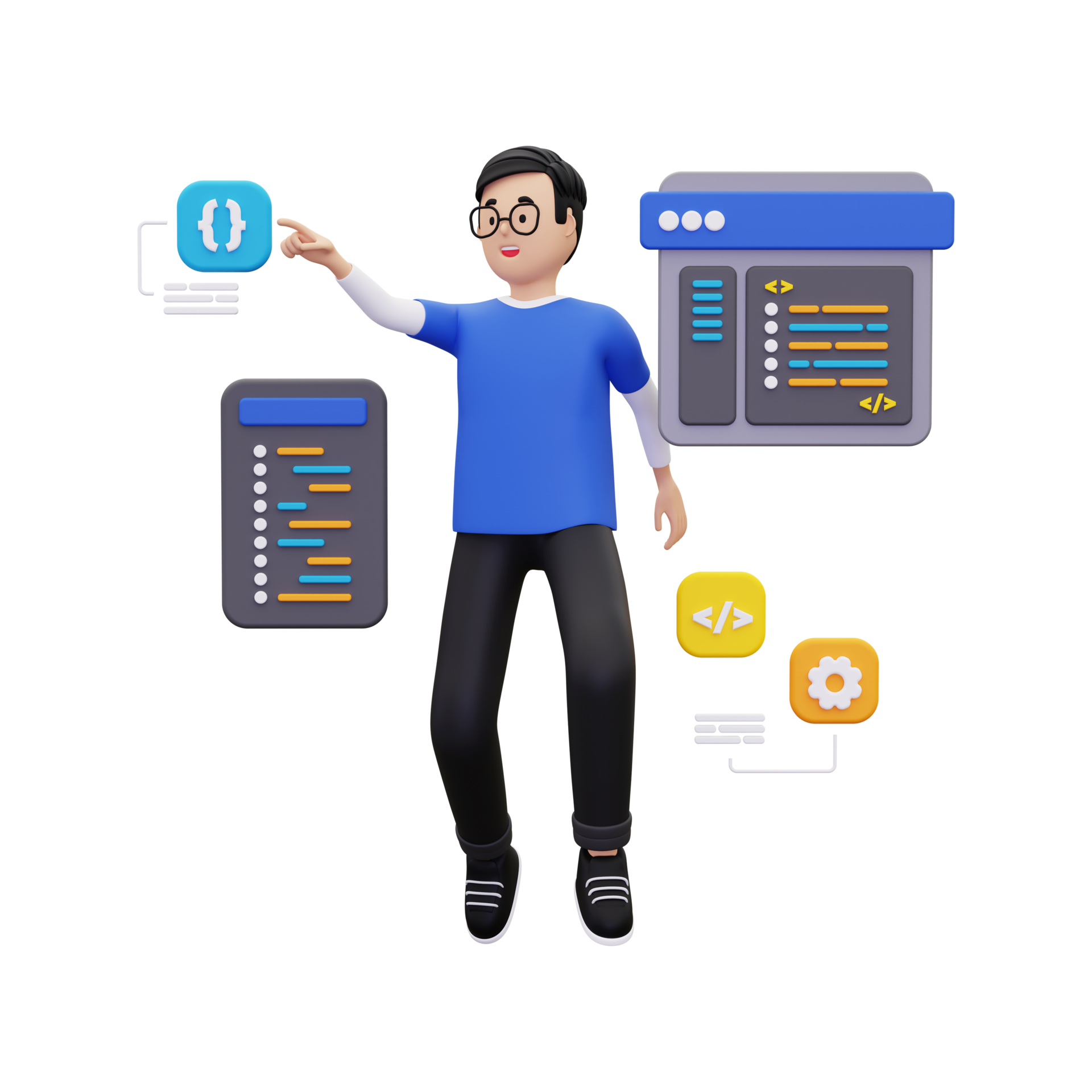Developer at laptop